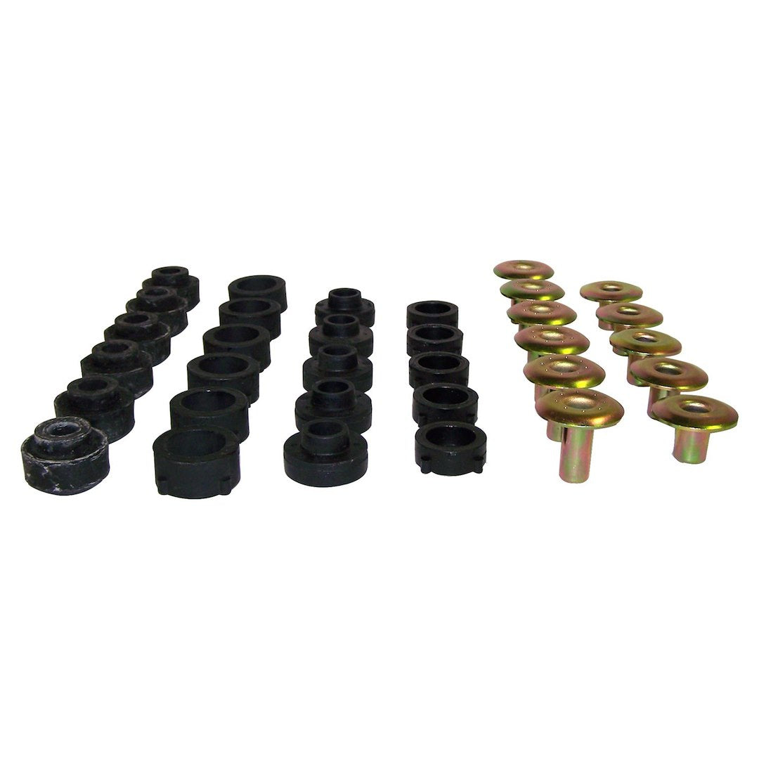 Product of Crown Automotive 55176180K Black Zinc Body Mount Bushings 