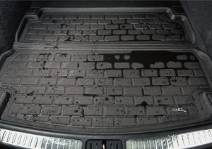 Product of 3D Mats M1TL0171309 Black Thermoplastic Rubber Of Carbon Fiber Texture Rear Top Cargo Area Cargo Area Liner 