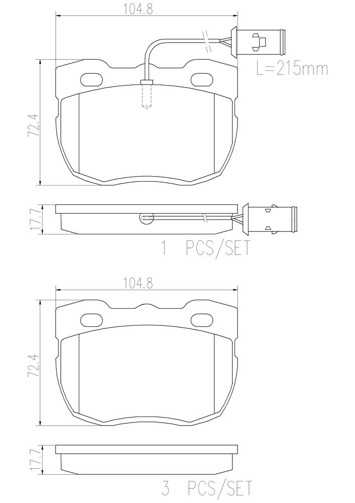 Product of Brembo P44004N Brake Pad - Set Of 4 