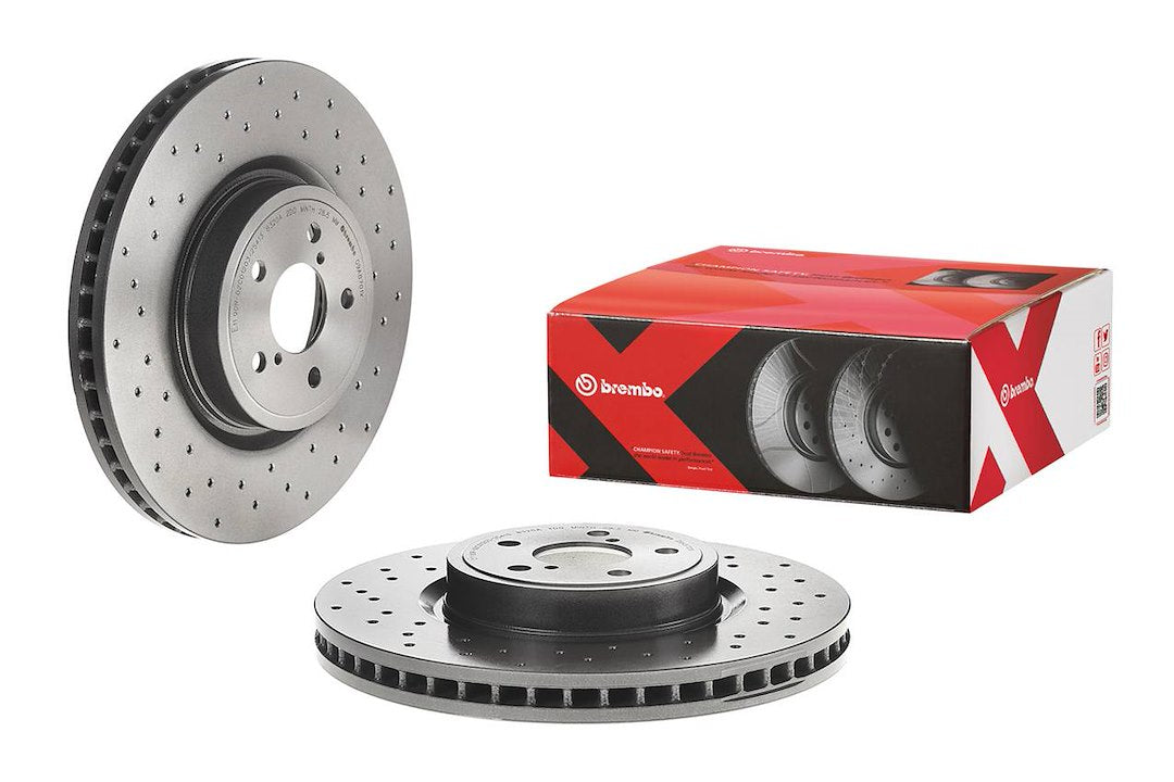 Product of Brembo 09A8701XC02 Xtra Vented Cross Drilled 1 Piece Brake Rotor 