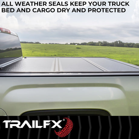 Product of TrailFX TFX Standard Flush Tri-Fold Hard Folding TFX3527 Tonneau Cover 