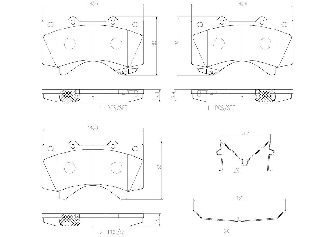 Product of Brembo P83107N Brake Pad - Set Of 4 