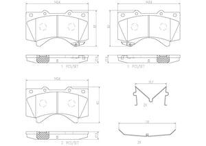 Product of Brembo P83107N Brake Pad - Set Of 4 