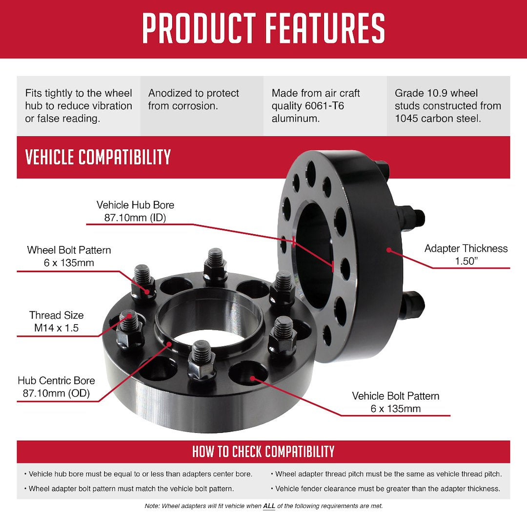 Coyote Wheel Accessories 6135-6135h-C142 Wheel Adapter||2_Product_Features_9.Jpg||86||rev56135hc142||986770