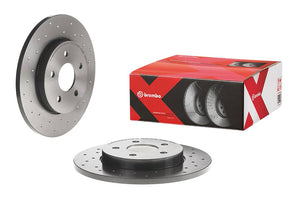 Product of Brembo 0897341XC02 Xtra Solid Cross Drilled 1 Piece Brake Rotor 