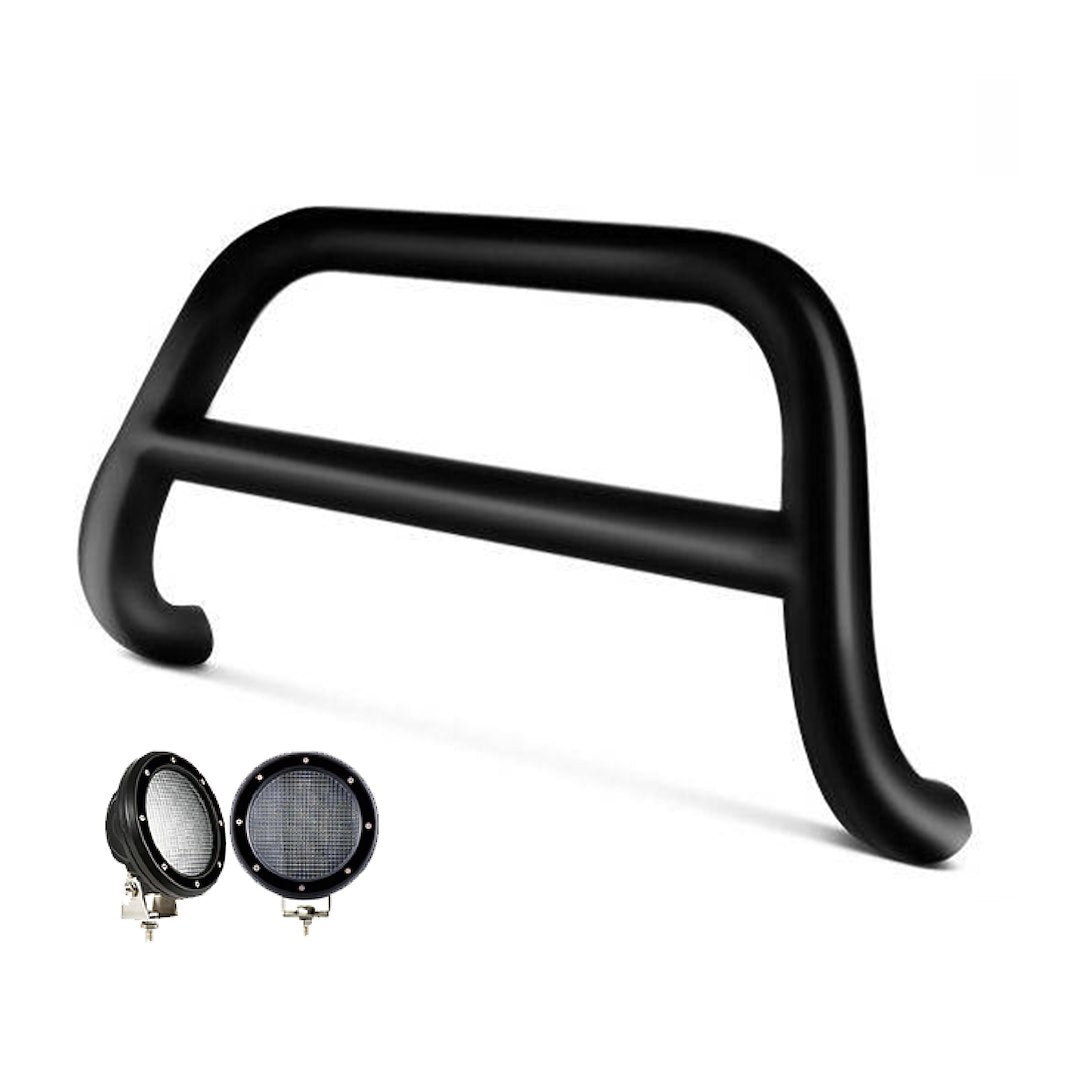 Product of Black Horse Offroad BB071103A-PLFB Bull Bar  with skid plate 
