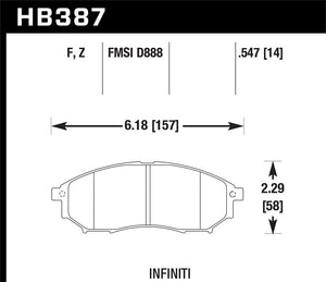 Hawk Performance Hb387z.547 Brake Pad||hb387.Jpg||86||h27hb387z547||2253744