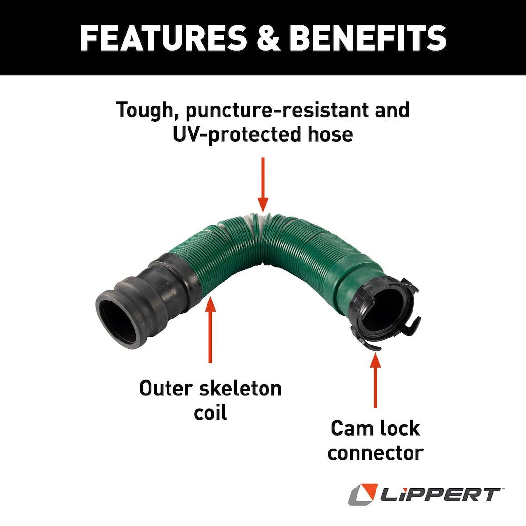 Product of Lippert Components 360789 4 Feet Green Sewer Hose Yes 