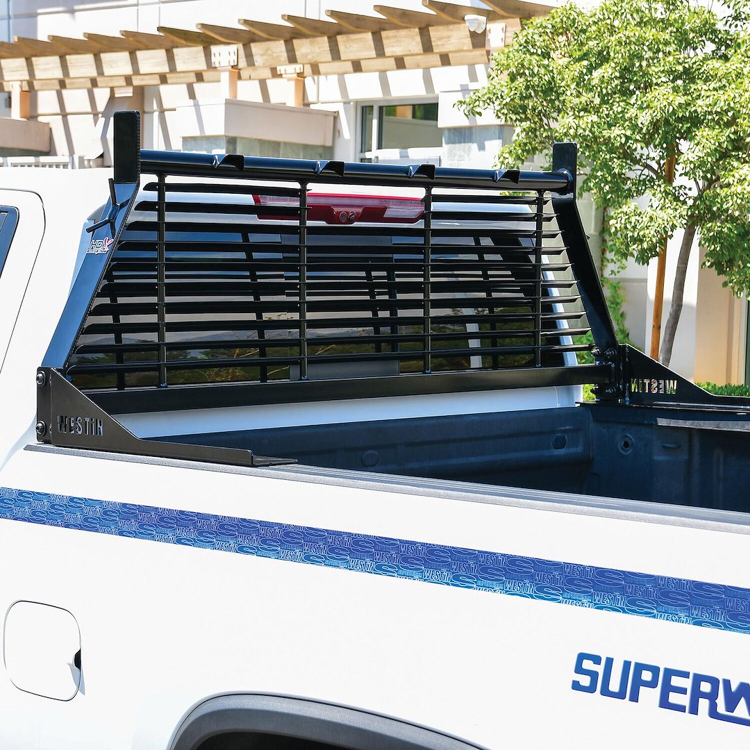 Product of Westin Automotive 57-8025 Bolt-On Black Powder Coated Bar Style Headache Rack 