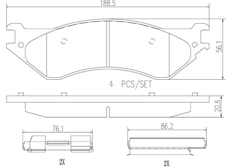 Brembo P18016n Brake Pad||p18016n_R.Jpg||86||brmp18016n||2091665
