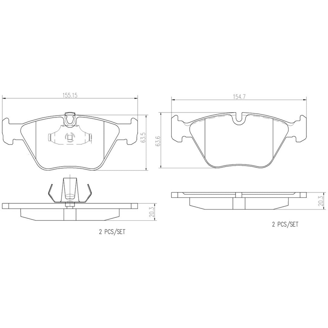 Brembo P06065n Brake Pad||p06065n_Drw.Jpg||87||brmp06065n||2317711
