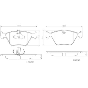 Brembo P06065n Brake Pad||p06065n_Drw.Jpg||87||brmp06065n||2317711