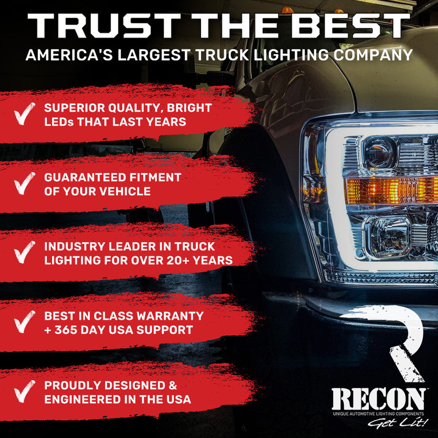 Product of Recon Accessories 264279CL Tail Light Assembly 