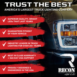 Product of Recon Accessories 264279CL Tail Light Assembly 