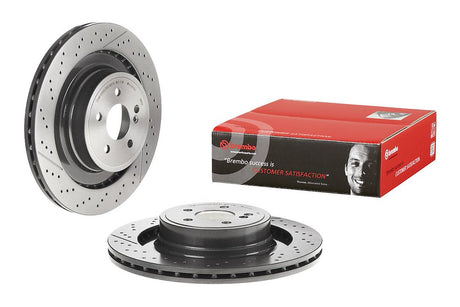Product of Brembo 09A82211C02 Vented Cross Drilled 1 Piece Brake Rotor 