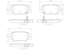 Product of Brembo P61111N Brake Pad - Set Of 4 