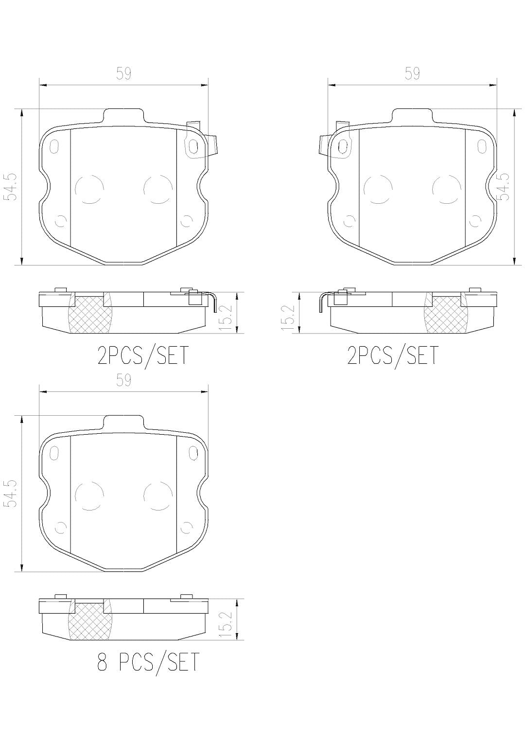 Product of Brembo P10069N Brake Pad - Set Of 4 
