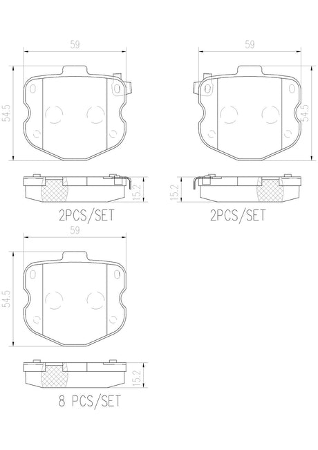 Product of Brembo P10069N Brake Pad - Set Of 4 