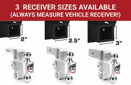 Product of Weigh Safe CTB10-2.5 2-1/2 Inch Receiver Trailer Hitch Ball Mount 