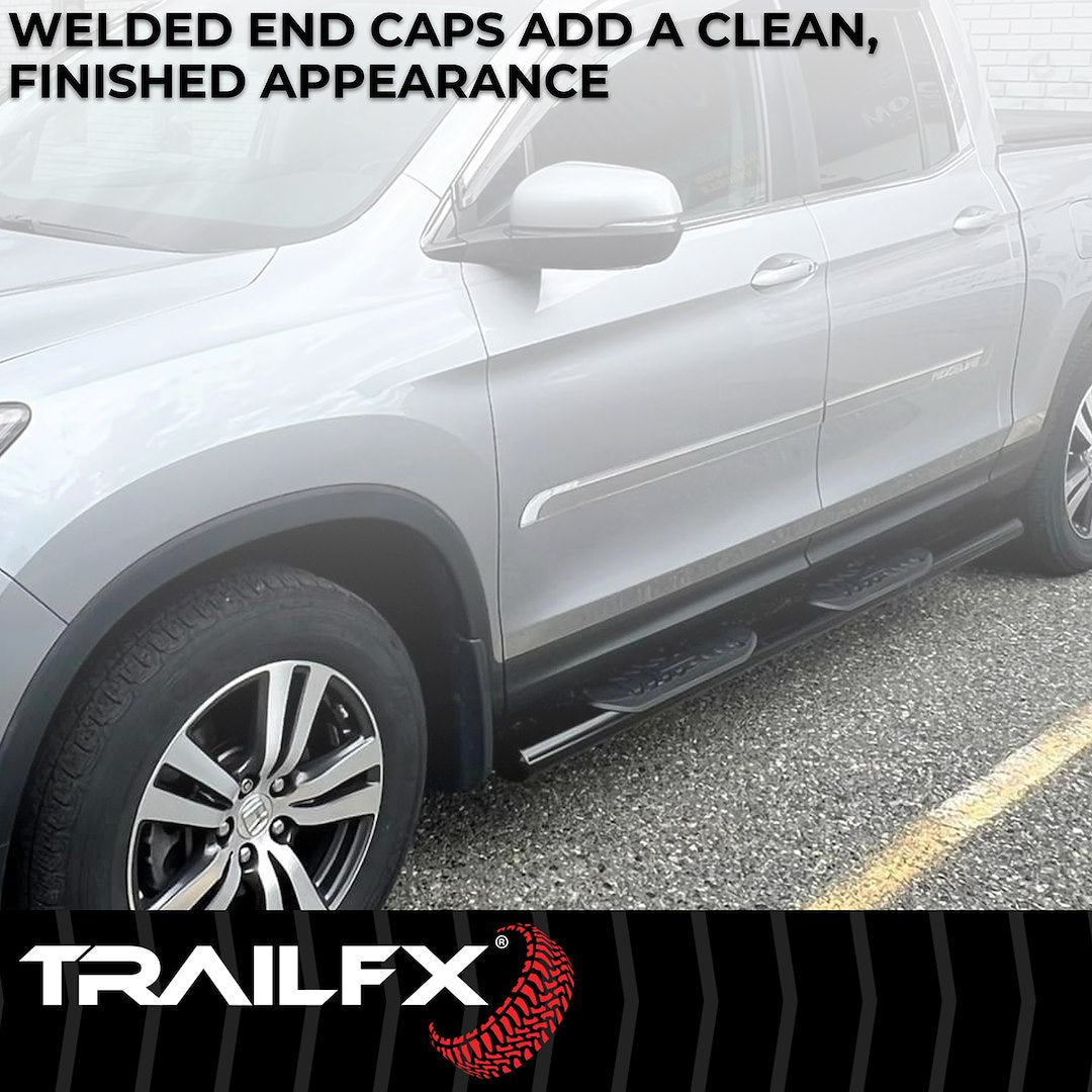 Product of TrailFX A1528B TFX 4" Oval Tube Side Steps Nerf Bar With Surface Steps 