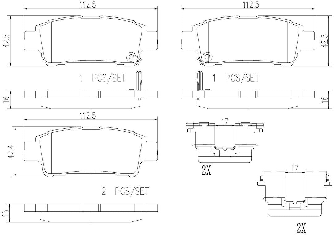 Product of Brembo P83056N Brake Pad - Set Of 4 