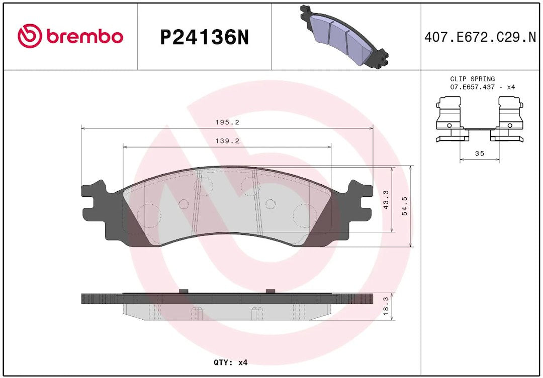 Brembo P24136n Brake Pad||p24136n_R.Jpg||86||brmp24136n||2091688