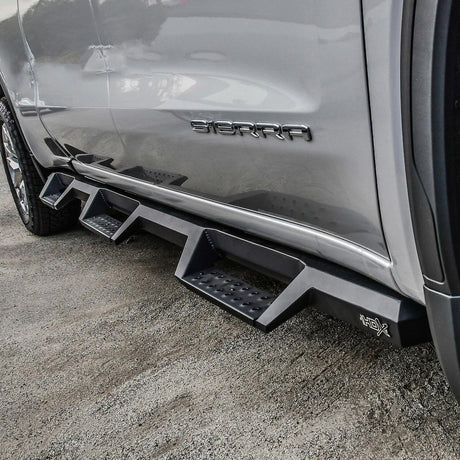 Product of Westin Automotive 56-534695 Black Powder Coated Square Nerf Bar - Truck Wheel To Wheel 