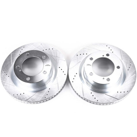 Product of Power Stop JBR1309XPR Evolution TRU-CAST ™ Drilled And Slotted Brake Rotor 