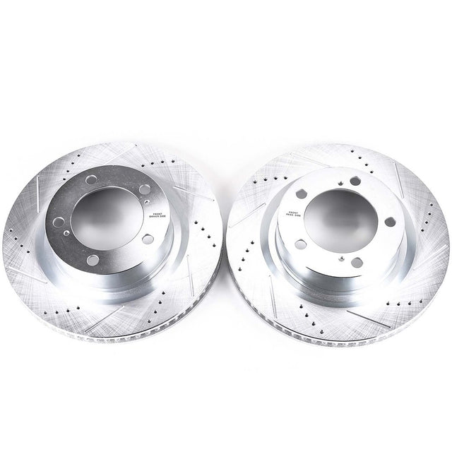 Product of Power Stop JBR1309XPR Evolution TRU-CAST ™ Drilled And Slotted Brake Rotor 