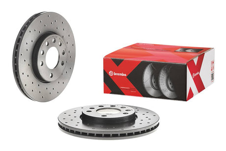 Product of Brembo 0991651XC02 Xtra Vented Cross Drilled 1 Piece Brake Rotor 