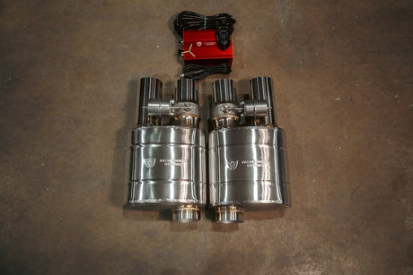 Product of Valvetronic Design UVM.76MM.DUALOUT.X2  Exhaust Muffler 