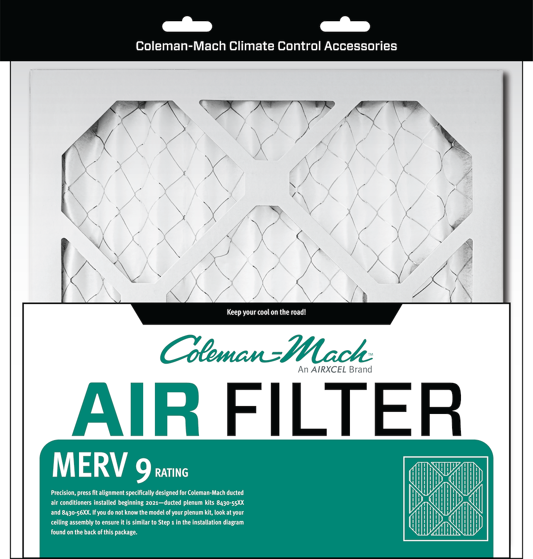 Coleman Mach 8430-3823 Air Conditioner Filter||8430-3823_Merv 9 12x12 Filter Front.Png||85||c7w84303823||1284795