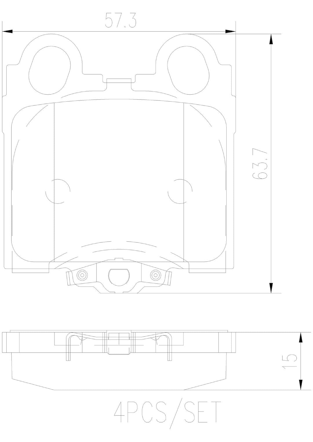 Product of Brembo P83045N Brake Pad - Set Of 4 