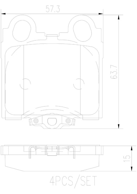 Product of Brembo P83045N Brake Pad - Set Of 4 