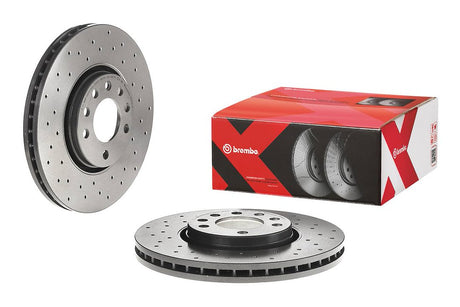 Product of Brembo 0991621XC02 Xtra Vented Cross Drilled 1 Piece Brake Rotor 
