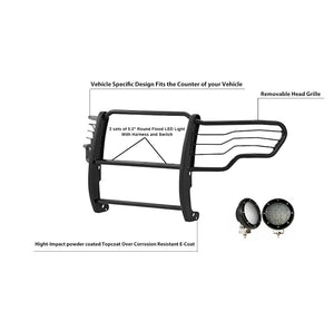 Product of Black Horse Offroad 17GS14MA-PLFB Grille Guard  
