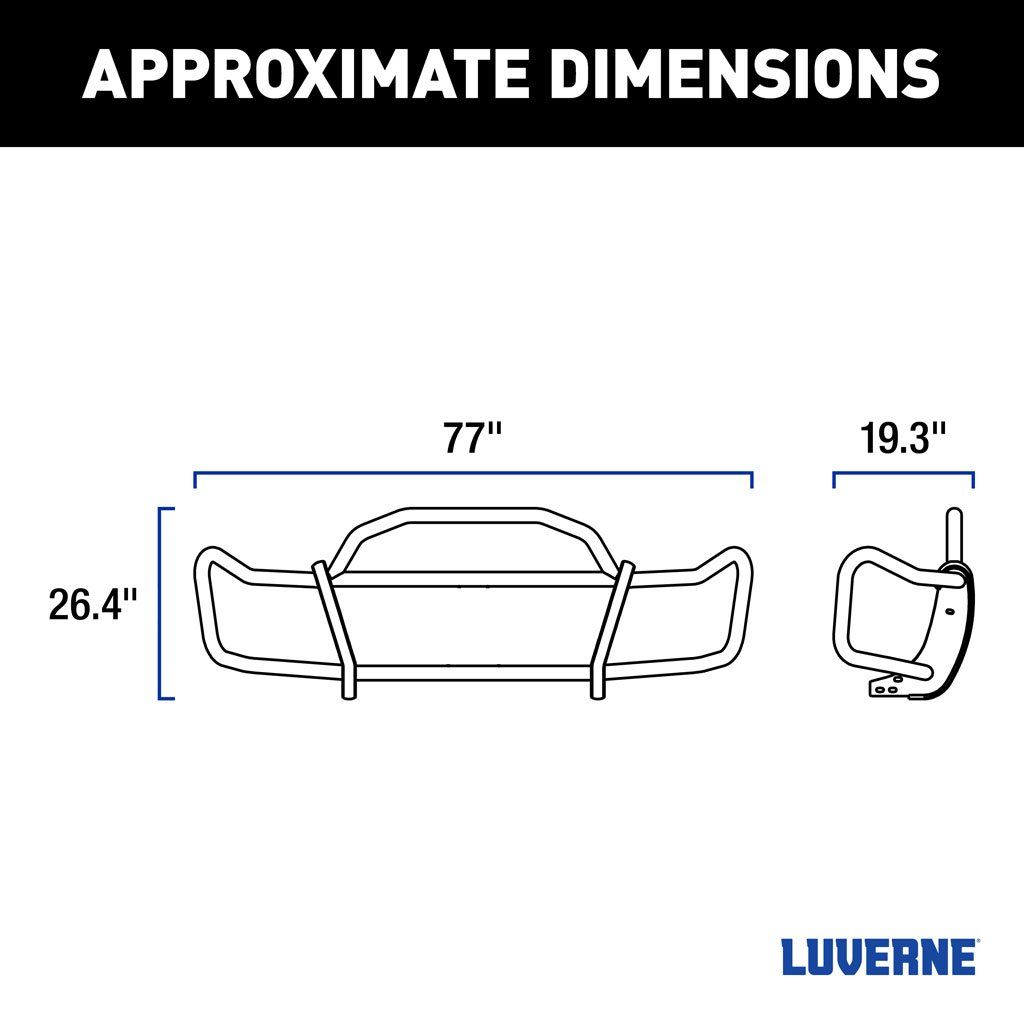 Product of Luverne 208820 Grille Guard 1 Piece Black Powder Coated 