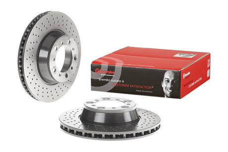 Product of Brembo 09C87811C02 Vented Cross Drilled 1 Piece Brake Rotor 