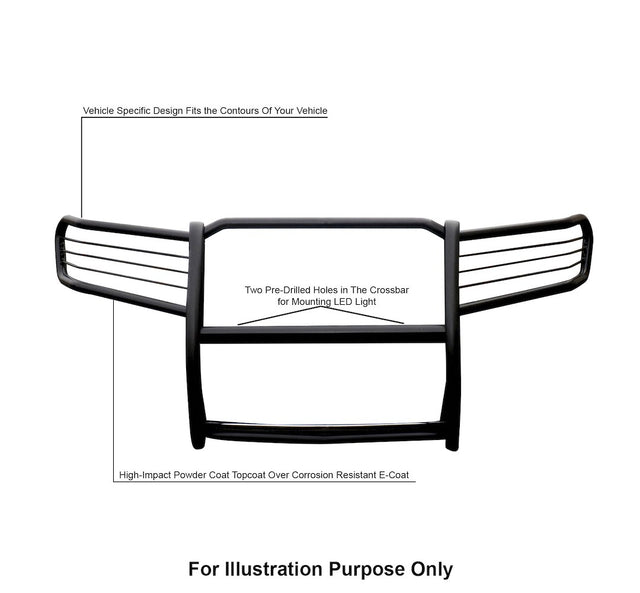 Product of Black Horse Offroad 17H151402MA Grille Guard Modular Black Semi-Gloss Powder Coated 