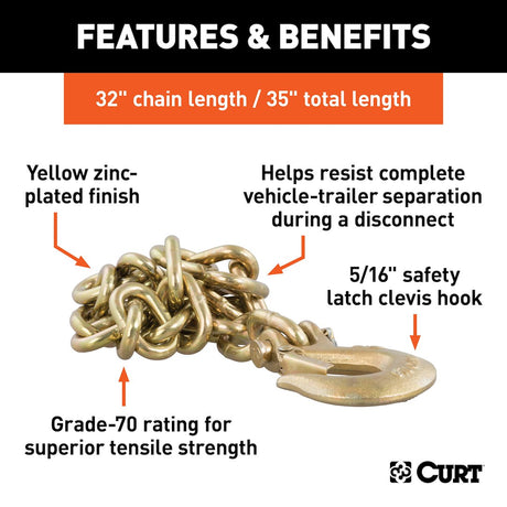 Curt 80304 Trailer Safety Chain||80304_3008x1990_Fa.Jpg||86||c9380304||902554