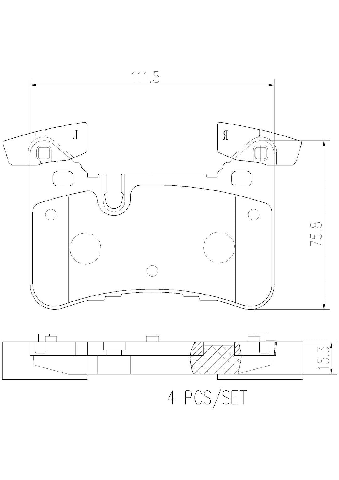 Product of Brembo P50110N Brake Pad - Set Of 4 