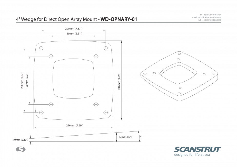 Product of Scanstrut Wd-Opnary-01 Radar Antenna Mount