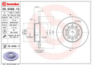 Product of Brembo 08948811C02 Solid 1 Piece Brake Rotor 