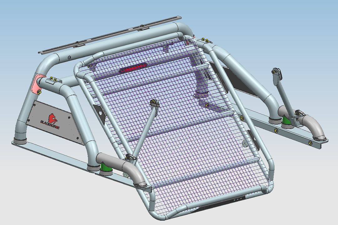 Product of Black Horse Offroad WRB-001BK Tubular Powder Coated Steel Truck Bed Bar 