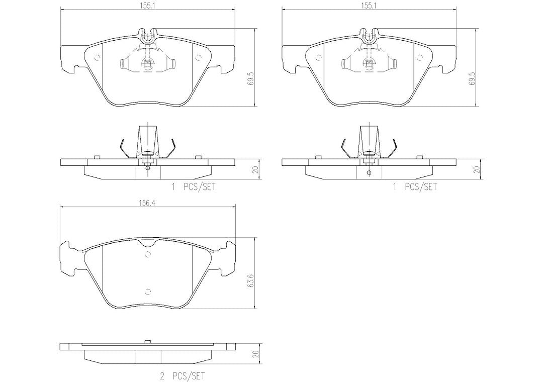 Product of Brembo P50075N Brake Pad - Set Of 4 