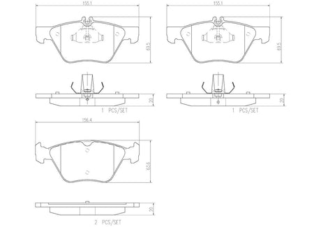 Product of Brembo P50075N Brake Pad - Set Of 4 