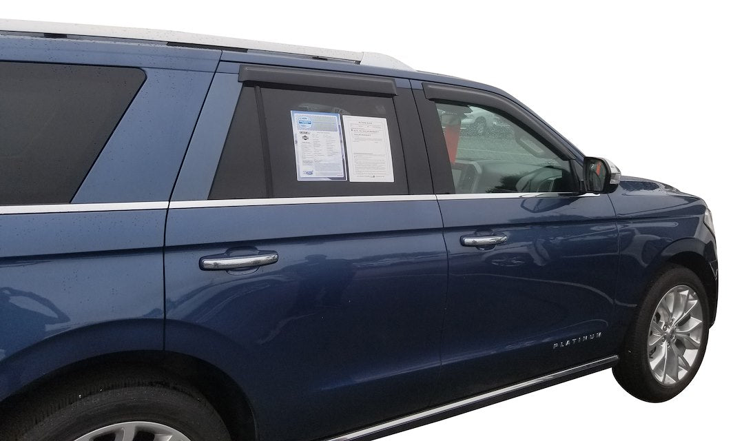 Product of TrailFX 4812H TFX 4-PC Window Vents Outside Channel Rainguard 
