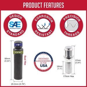 Product of Coyote Wheel Accessories 63K558-28 60 Degree Conical 15x1.25 Lug Nut 