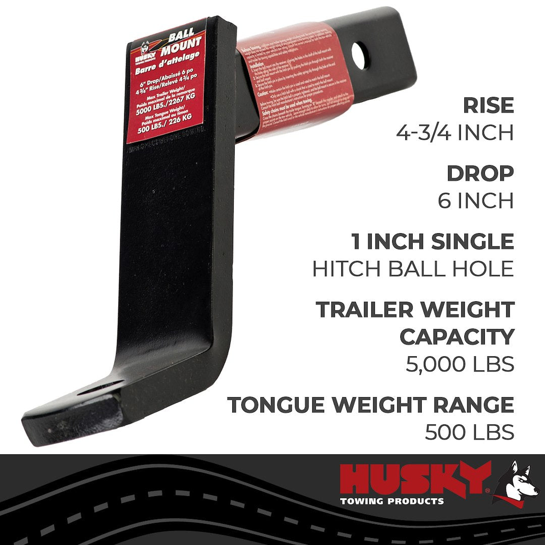 Product of Husky Towing 31363 2 Inch Receiver Trailer Hitch Ball Mount 