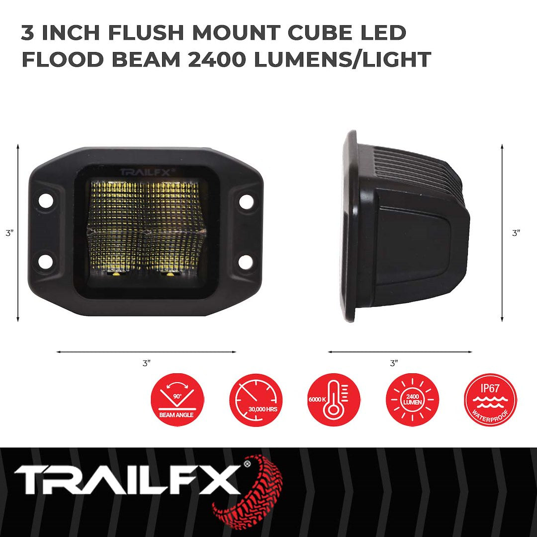 Product of TrailFX 2X2CFFMB Driving/ Fog Light 